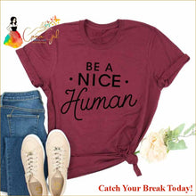 Load image into Gallery viewer, Catch A Break Summer Stylish Vintage Tee - burgundy--black 