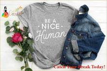 Load image into Gallery viewer, Catch A Break Summer Stylish Vintage Tee - gray tee white 
