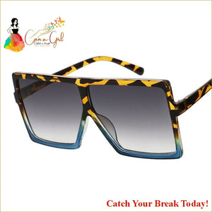 Catch A Break Sun Glasses - Leopard Blue - accessories