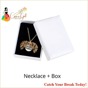 Catch A Break Sunflower Double-layer Necklace - Gold and Box