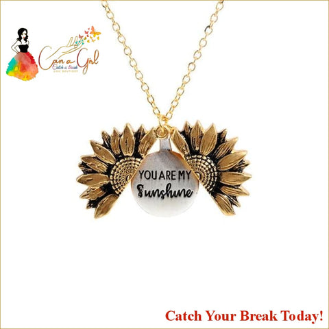 Catch A Break Sunflower Double-layer Necklace - Gold and 