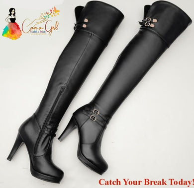 Catch A Break Thigh High Boots - boots