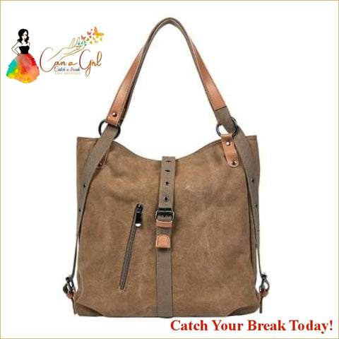 Catch a Break Tote HandBag - Brown / 30x35x11cm - 