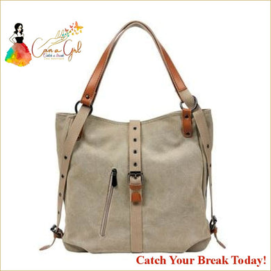 Catch a Break Tote HandBag - Khaki / 30x35x11cm - 