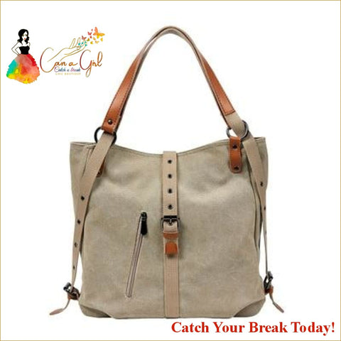 Catch a Break Tote HandBag - Khaki / 30x35x11cm - 