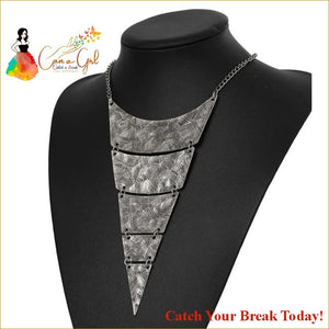 Catch A Break Trending Necklace - Silver - jewelry
