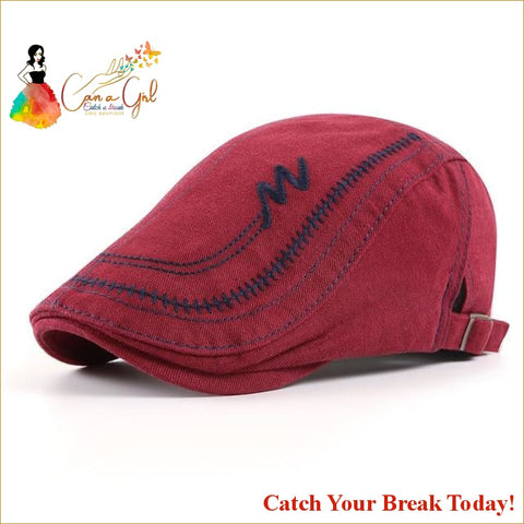 Catch A Break Vintage Hat - claret - For Men