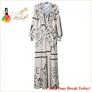 Catch A Break Vintage Long Sleeve Dress - L / Auburn - 