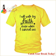 Load image into Gallery viewer, Catch A Break Walk By Faith T-Shirt - Yellow / XXXL - tops