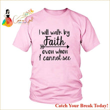 Load image into Gallery viewer, Catch A Break Walk By Faith T-Shirt - Pink / M - tops