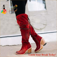 Load image into Gallery viewer, Catch A Break Warm LaceUp Winter Boots - Red / 3 - boots