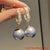 Catch A Break White Pearl Drop Earrings f - accessories
