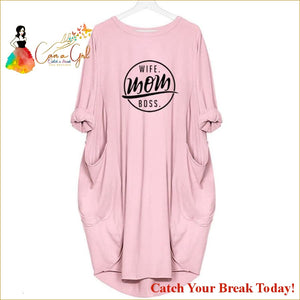 Catch A Break Wife Mom Boss T-shirt - Pink / XXL - clothing