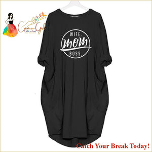 Catch A Break Wife Mom Boss T-shirt - Black / S - clothing