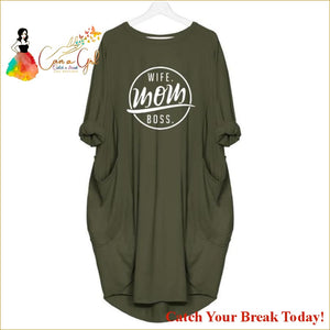 Catch A Break Wife Mom Boss T-shirt - Green / S - clothing