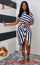 Load image into Gallery viewer, Catch A Break Women Asymmetrical Midi Dress - BLACK / XL - 