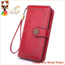 Load image into Gallery viewer, Catch A Break Women Double Zipper Wallet - Red