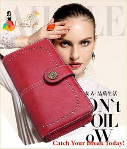 Catch A Break Women Double Zipper Wallet