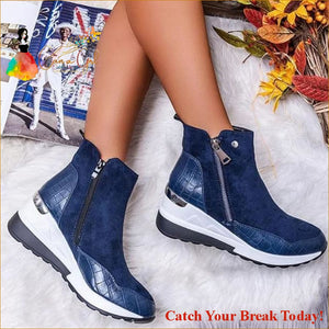 Catch A Break Women Platform Sneakers - Blue / 36 - Shoes