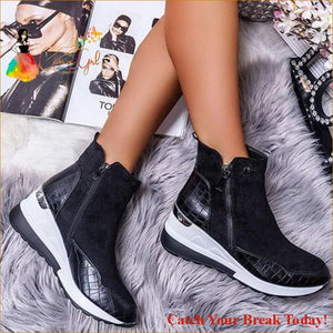 Catch A Break Women Platform Sneakers - Black / 41 - Shoes