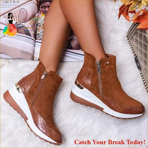 Catch A Break Women Platform Sneakers - Brown / 39 - Shoes