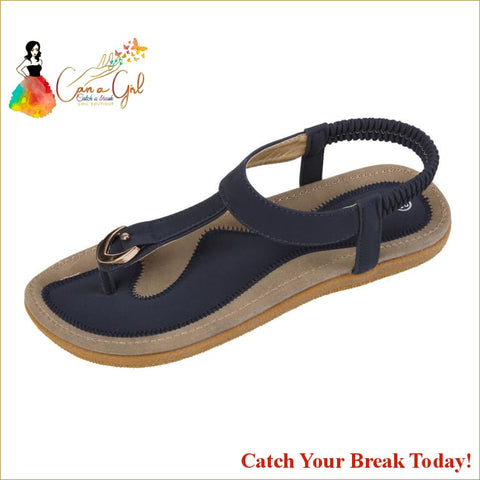 Catch A Break Women Soft BottomSandals - dark blue / 5