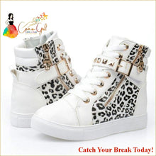 Load image into Gallery viewer, Catch A Break Women Vulcanize Zipper Sneakers - Leopard 