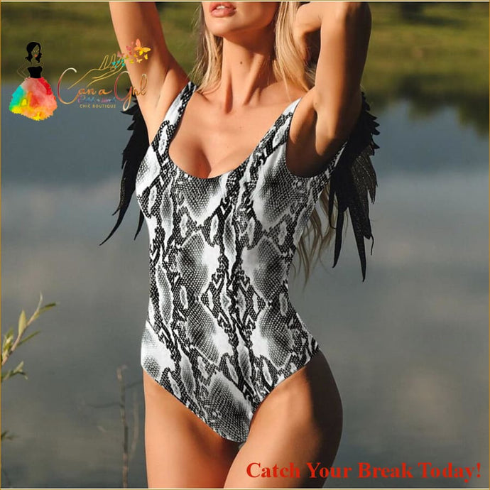 Catch A Break Women’s Boho One-piece Swimwear - Black / S - 