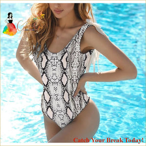 Catch A Break Women’s Boho One-piece Swimwear - swim wear