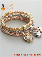 Load image into Gallery viewer, Catch A Break Women’s Metallic Bracelet - Rainbow - Gold - 