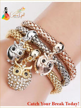 Load image into Gallery viewer, Catch A Break Women’s Metallic Bracelet - Rainbow - Gold - 