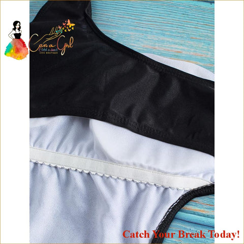 Catch A Break Women’s Solid Halter Neck One-piece Swimwear -