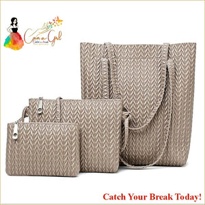 Catch A Break2 Piece Bag Set - Khaki - purses