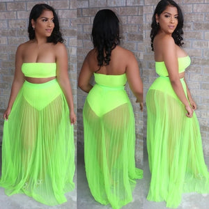 Catch a Break See Through Two Pieces Set Swimwear outer wear